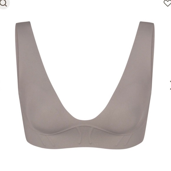 Skims bonded (B17) corset plunge bralette XXS in steel NWT - Picture 3 of 5